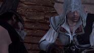 Il mercenario informa Ezio della situazione.
