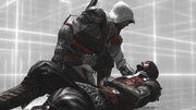 Ezio and Cesare Borgia in Animus 2.01 memory corridor