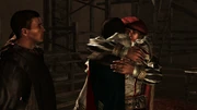 Ezio bidding farewell to Leonardo