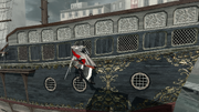Ezio infiltrating the ship