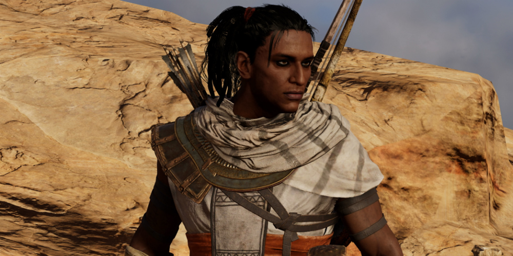 Без гг. Байек из Сивы. Байок Assassins Creed Origins. Байек из ассасин Крид. Assassins Creed Origins Хепзефа.