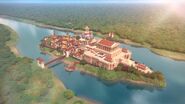 Le Palais occupe une bonne partie de l'île.
