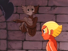 A semi-sentient wall ornament gives Atlas directions