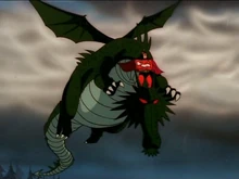 Saturn on his robot dragon