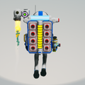 Das Hydrazin-Jetpack von hinten.