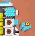 Stacks of oxygen in the backpack, on the mining tool and on the ground