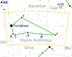 Piscis Austrinus constellation map