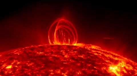 NASA SDO - Fiery Looping Rain on the Sun