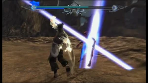 Yasha slicing through Wrath Asura