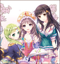 Piana, Totori, and Ceci art from Gust Calendar 2014