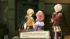 Micie speaking with Escha and Logy.