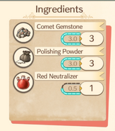 Comet A25 - Ingredients