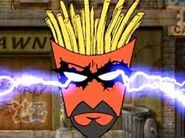 Frylock using his eye lasers