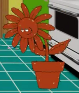 Meatwad as a potted flower