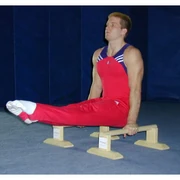 Commercial parallettes are typically made of wood.