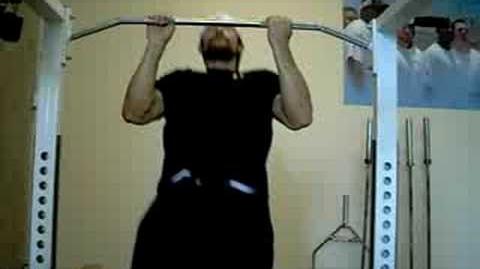 For these pullups, rather than having both hands in an overhand grip, the hands are placed with one being overhand and the other being underhand.