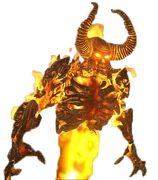 In-game screenshot of Fire Elemental attacking.
