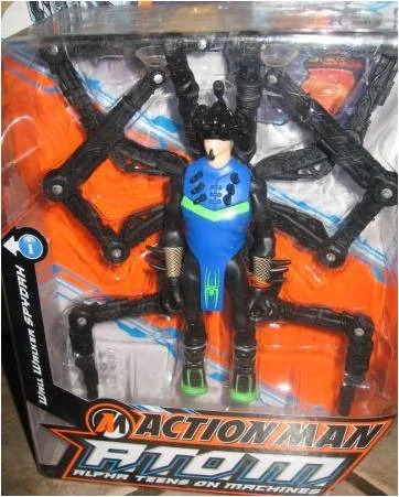 Figurine Action Man A.T.O.M. – Spydah Et Sa Moto – Hasbro – Occasion