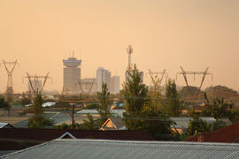 Lusaka (Zambia) at dusk.