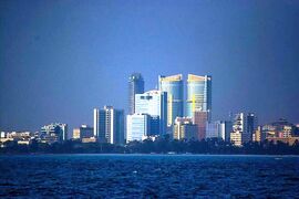 Dar es salaam Skyline from the sea