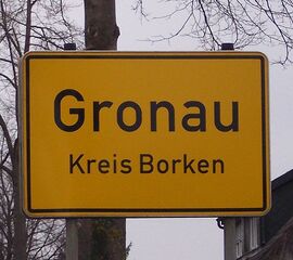 Gronau Ortseingangsschild