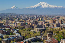 Mount Ararat and the Yerevan skyline