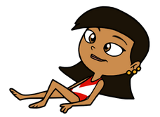 Paloma sunbathing scene