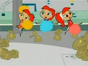 The Betty Clones as cheerleaders.