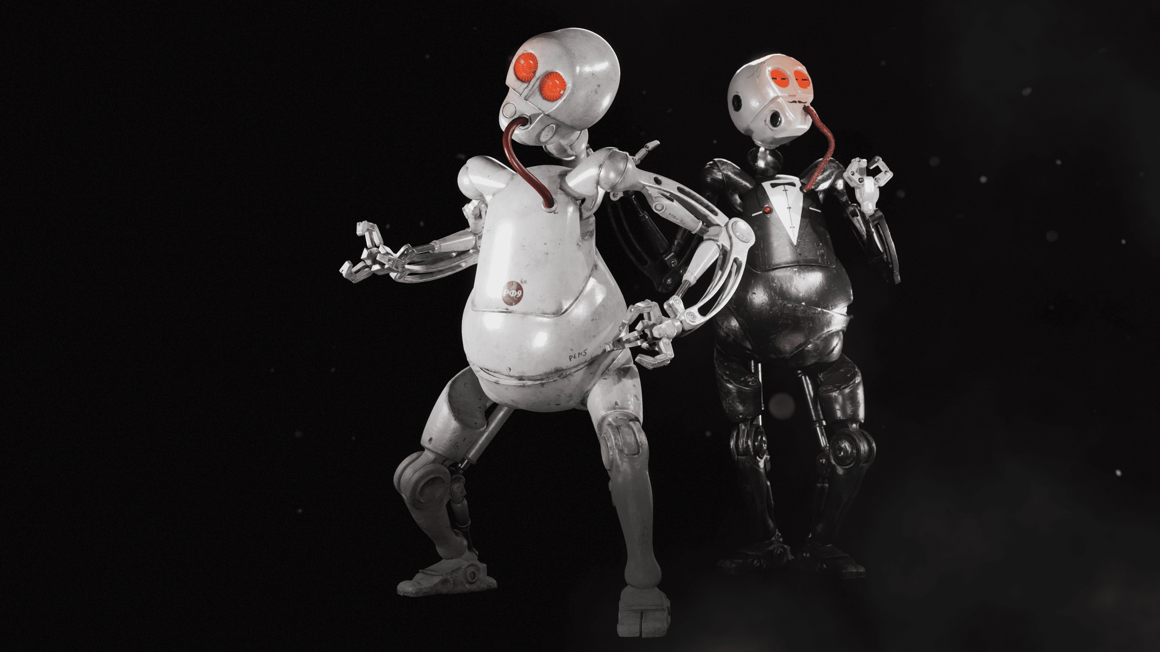 Atomic Heart Twins Figure Atomic Heart Robot Figurine Atomic Heart