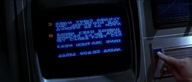 Aurebesh on Death Star monitor in Return of the Jedi