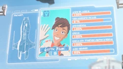Torra Doza's statistics in "The Recruit" feature several instances of the percent symbol