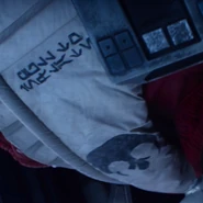 Vest inscription, zoomed in and rotated 180 degrees