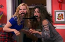 With Dove Cameron in an episode of "Liv and Maddie".