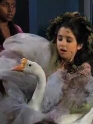 Ally and Pickles the goose