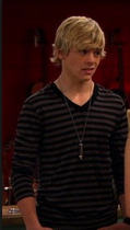 LOOK 3: V-Neck Striped Sweater and a Necklace
