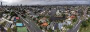 Aerial perspective of the inner waterways of the Gold Coast