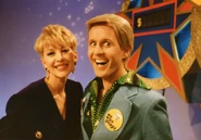 Adriana Xenides and Bob Downe on Celebrity Wheel of Fortune in 1991