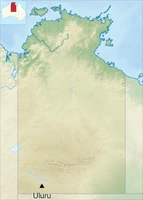 Położenie na mapie Terytorium Północnego.