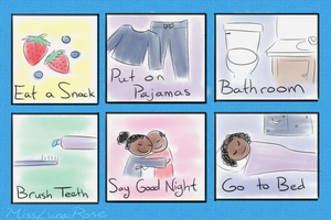 Illustrated Bedtime Schedule by MissLunaRose