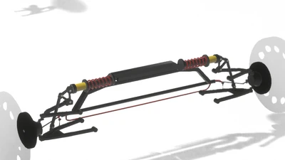 Front pushrod suspension