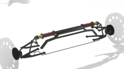 Rear pushrod suspension