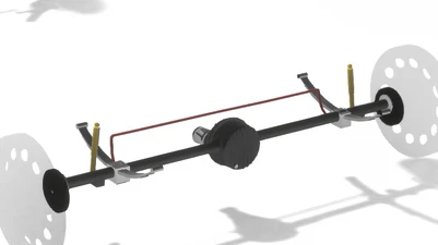 Rear solid axle with leaf springs
