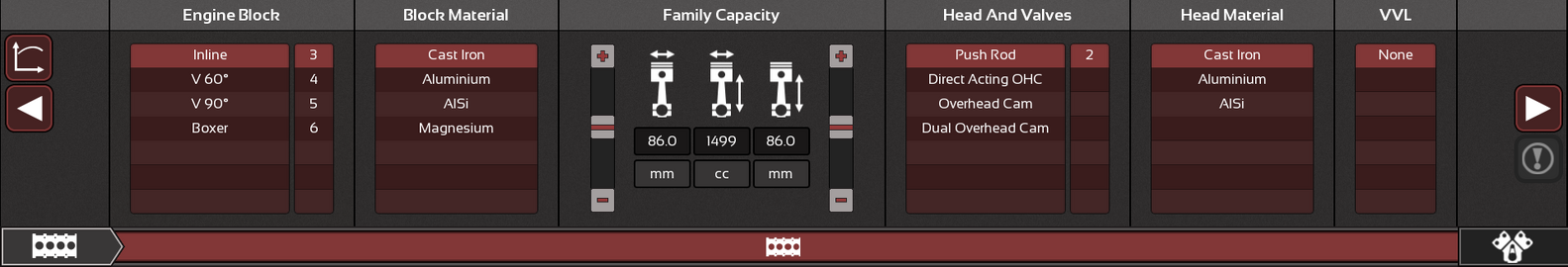 The first step in the engine designer