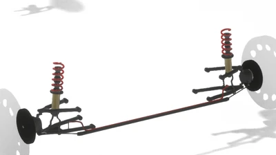 Front double wishbone suspension