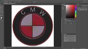 Example wrong badge in photoshop