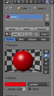 material settings
