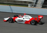 Castroneves practicing for the 
