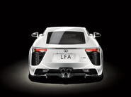 Rear fascia with the LFA's unique upside down triangle-arranged exhaust pipes