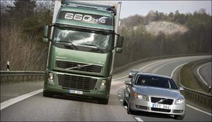 The  truck along with the .