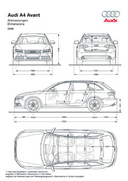 Audi A4 (B7) Cabriolet 2.0 TDI specs, dimensions